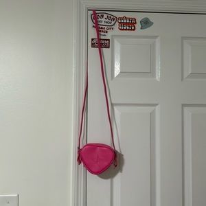 Pink heart purse